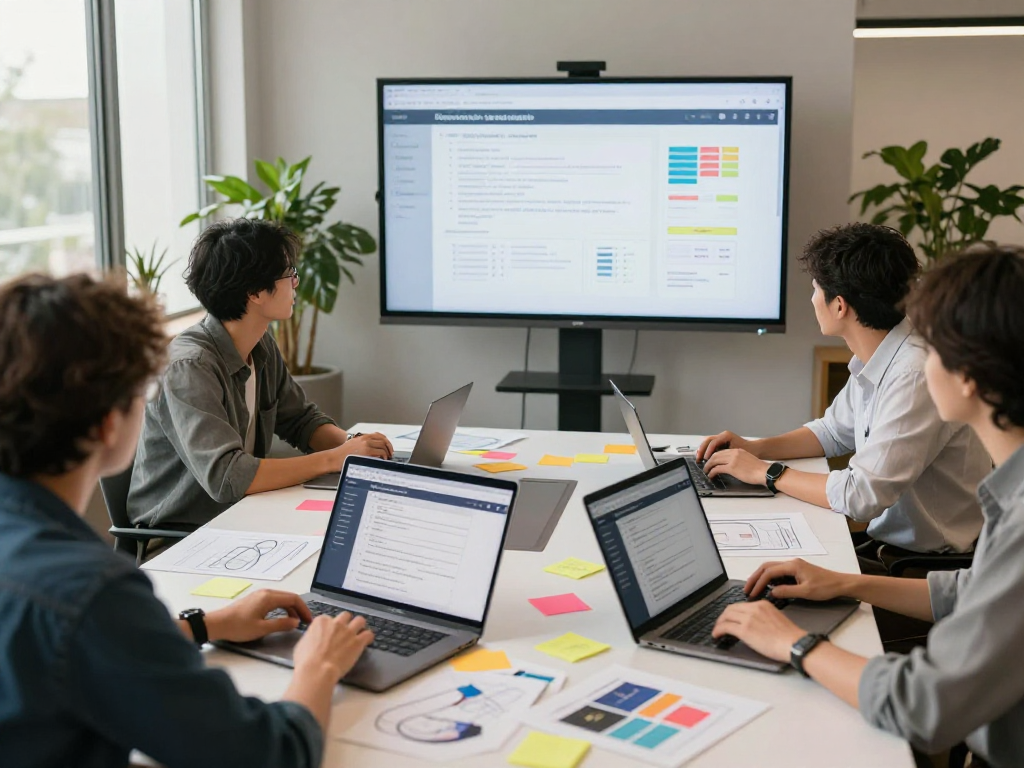 Barrierefreie und rechtssichere Webseiten Dienstleistung - Team arbeitet an inklusiven Designs für digitale Zugänglichkeit.